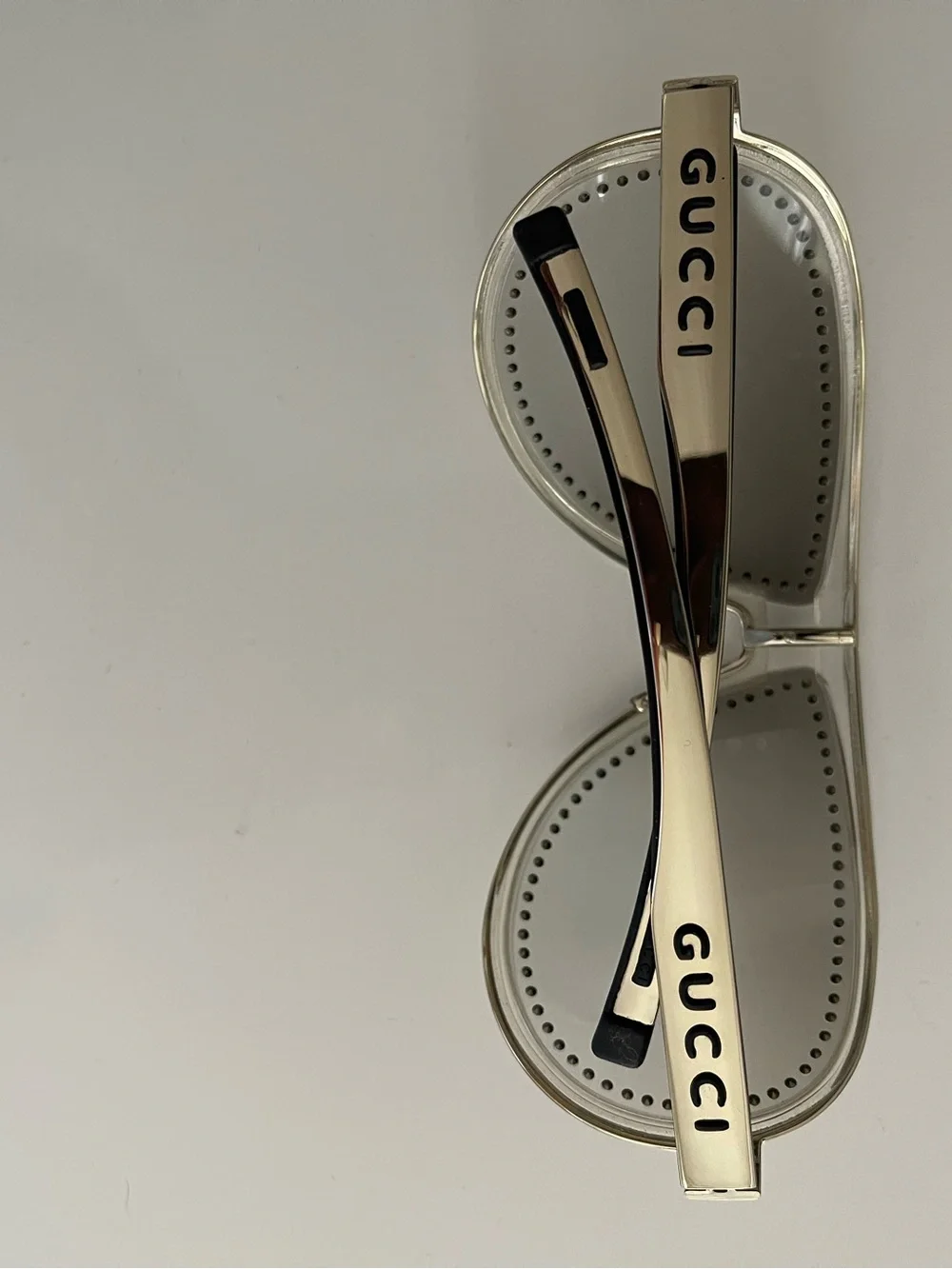 Gucci Clear Crystal Aviator Sunglasses - Picture 3 of 7